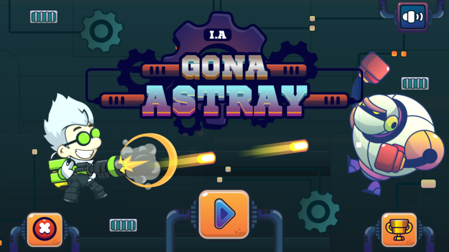 AI Gone Astray Game Welcome Screen Screenshot.