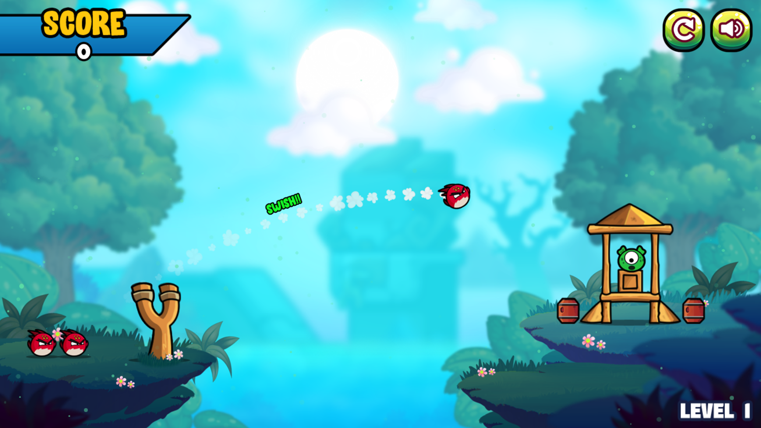Angry Heroes Game Play Screenshot.