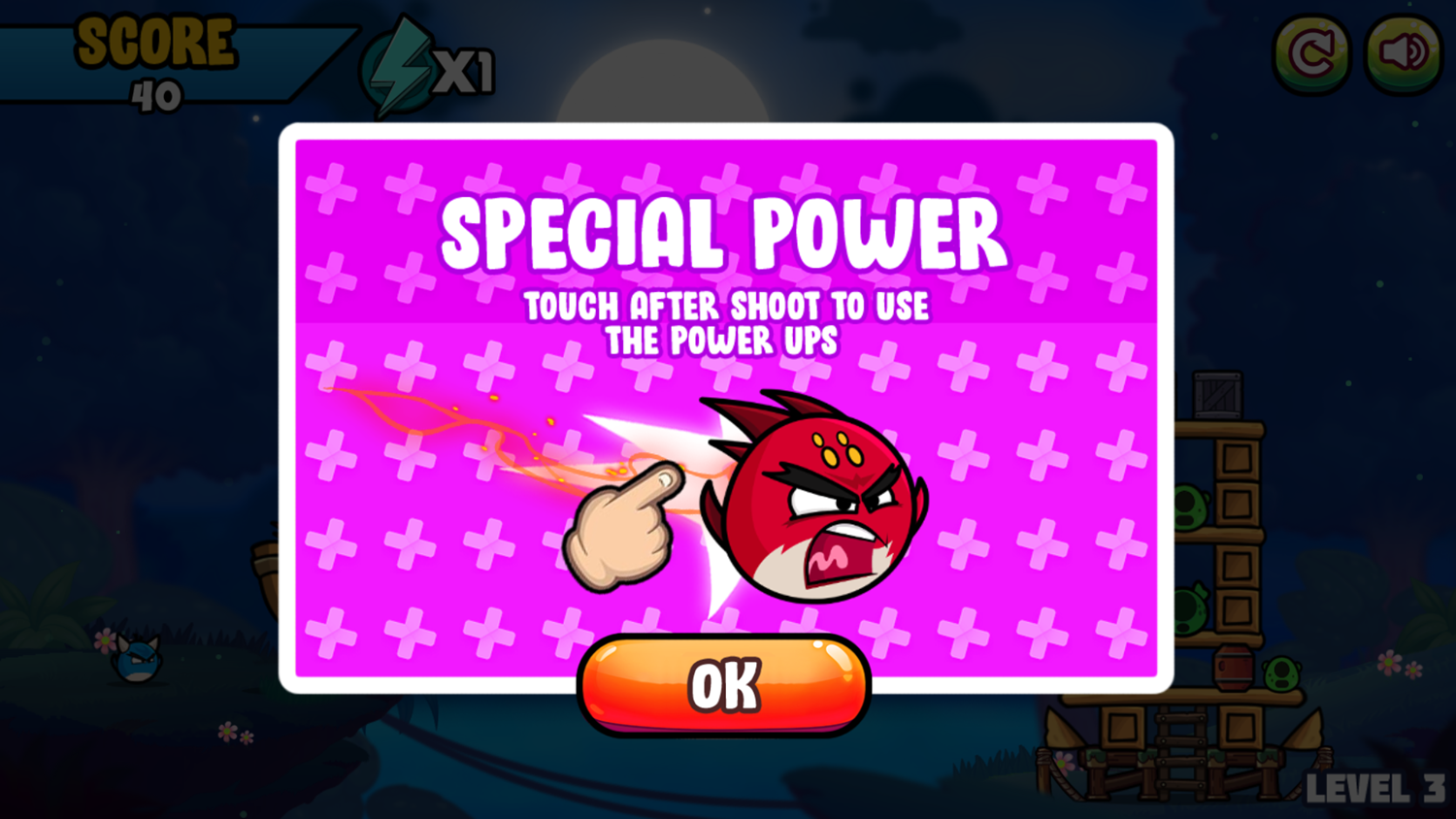 Angry Heroes Game Special Power Screenshot.