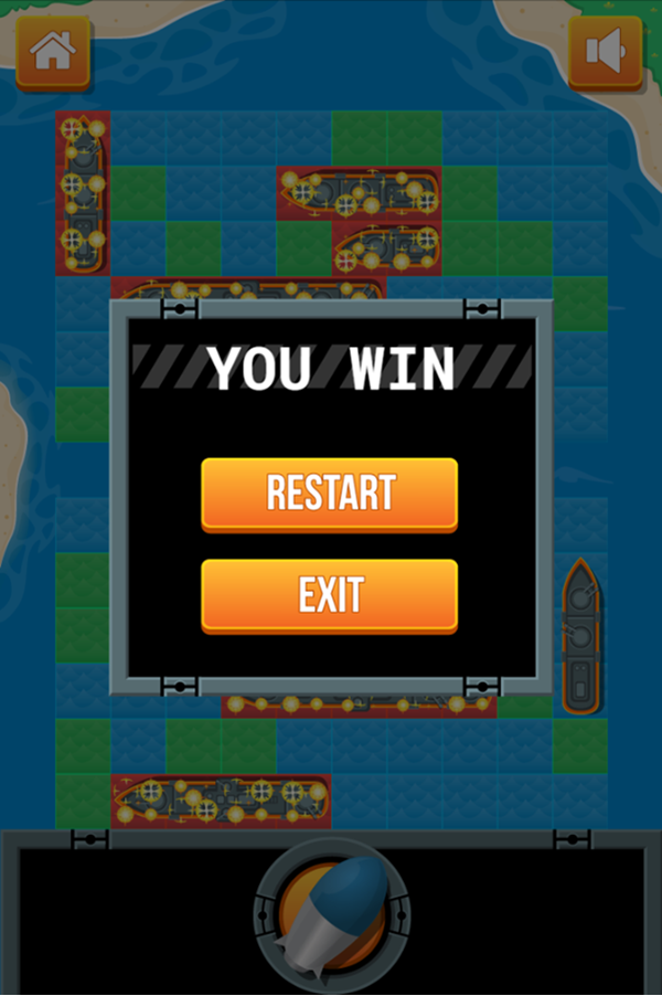 Battleship Game You Win Screenshot.
