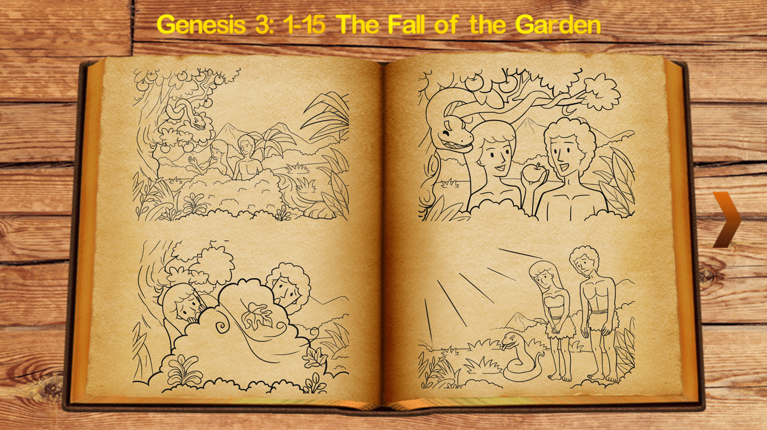 Bible Coloring Book for Kids Scene Select Screenshot.