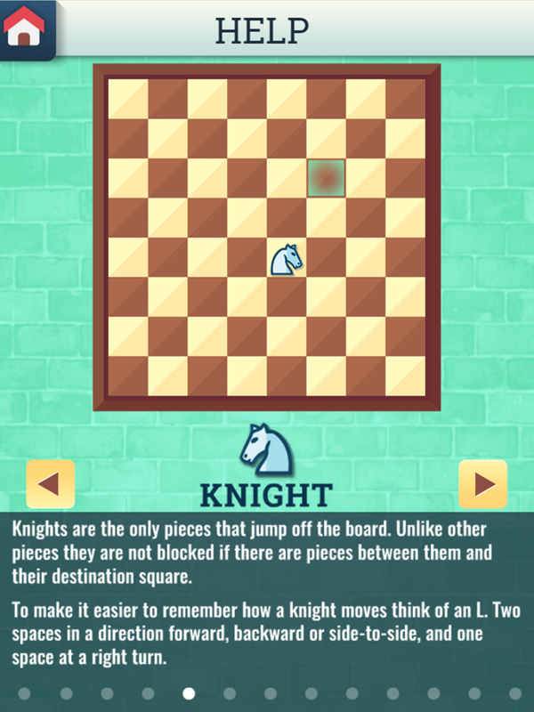 Chess Grandmaster Knight Movement Instructions Screenshot.