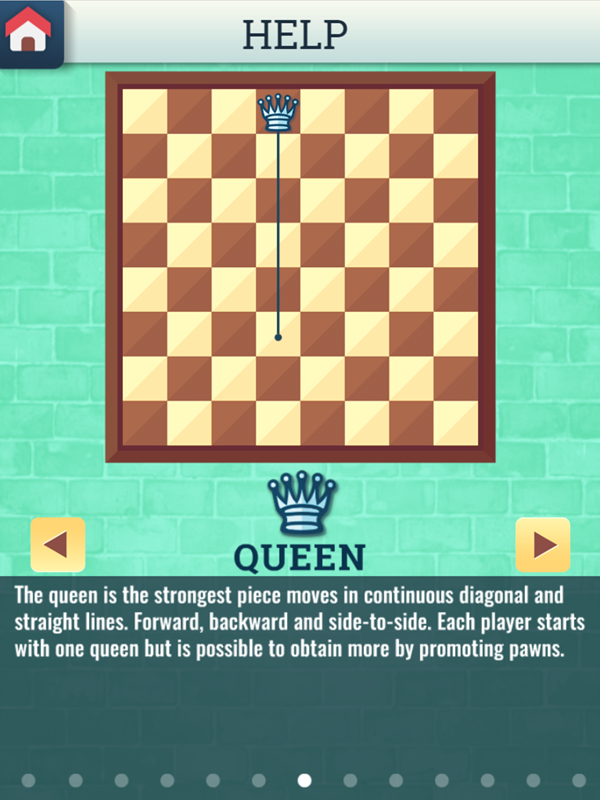 Chess Grandmaster Queen Movement Instructions Screenshot.