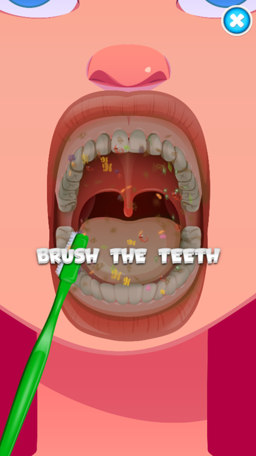 Clean Teeth Game Brush Start Screenshot.
