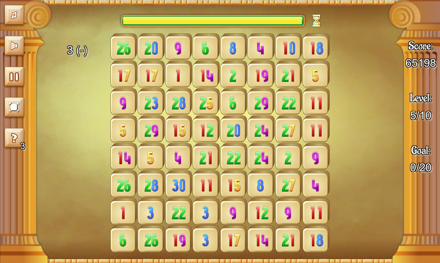 Jolly Jong Math Game Screenshot.