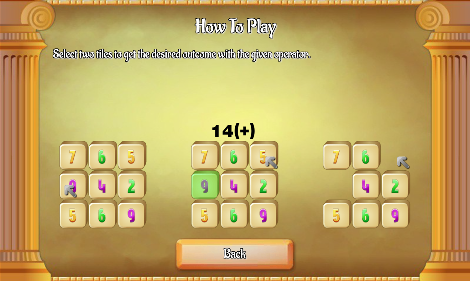 Jolly Jong Math Game How to Play Screen Screenshot.