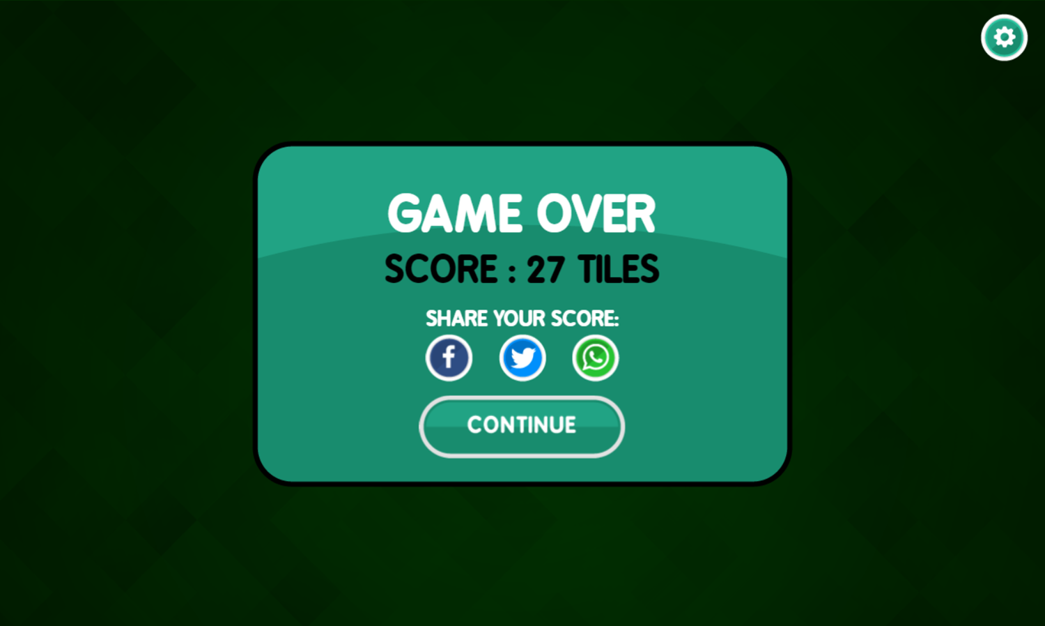 Play Reversi Game Over Screenshot.