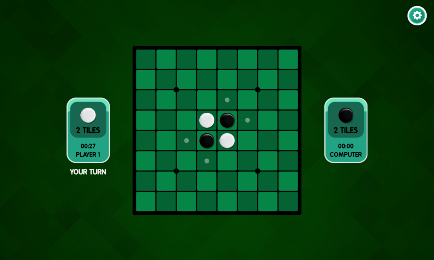 Play Reversi Game Level Start Screenshot.