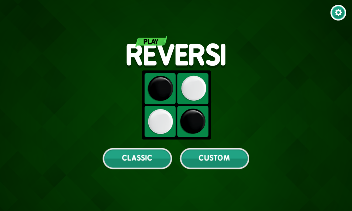 Play Reversi Game Welcome Screen Screenshot.
