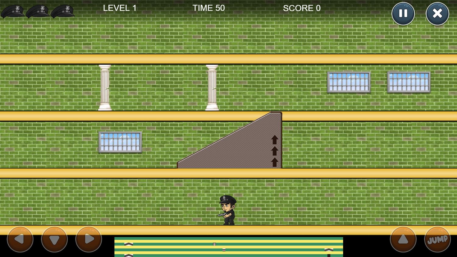 Police Chase Game Level Start Screenshot.