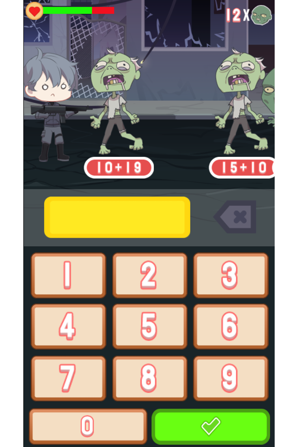 Zombie Number Game Levels.