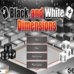 Black and White Dimensions Mahjong Game.