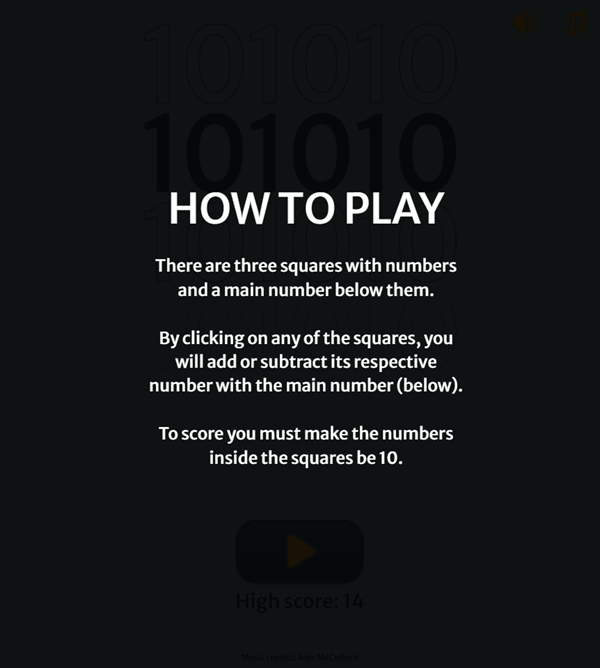 101010 Game How To Play Screenshot.