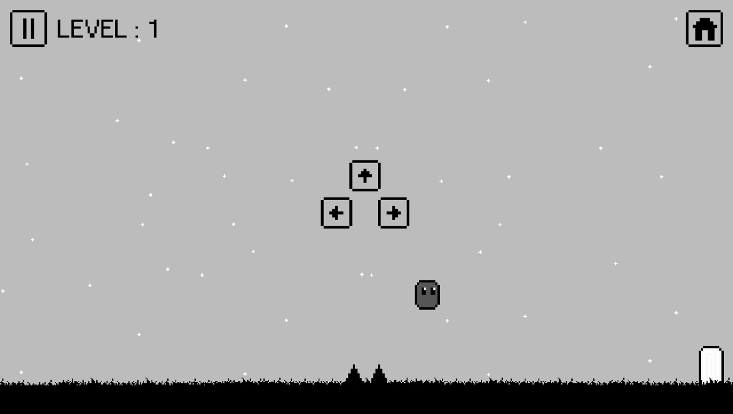 1930 Game Jump Over Spikes Screenshot.