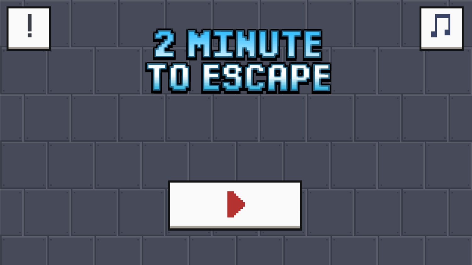 2 Minutes to Escape Welcome Screen Screenshot.