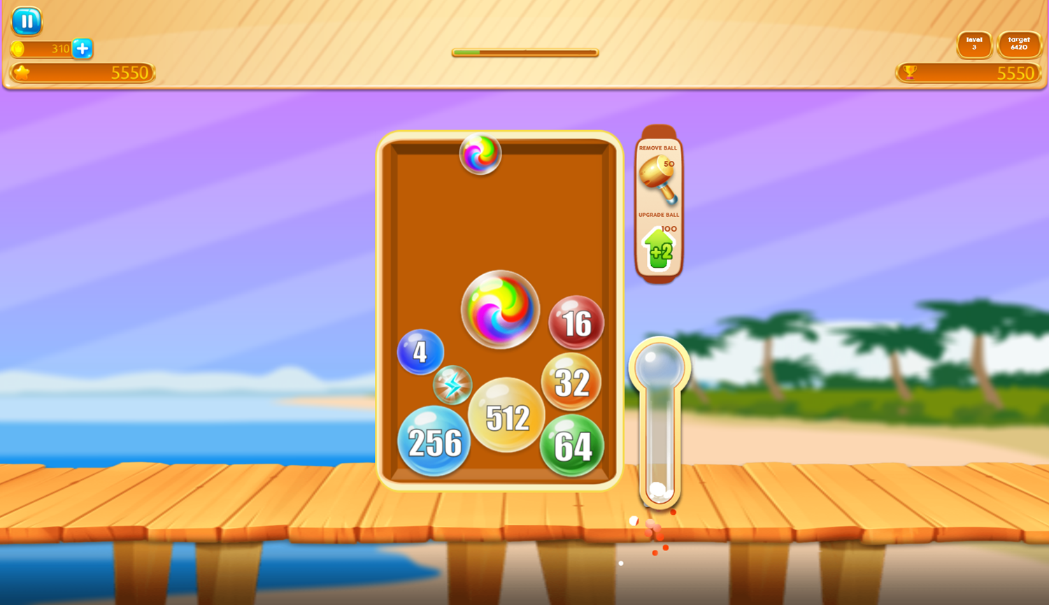 2048 Balls Game Progress Screenshot.