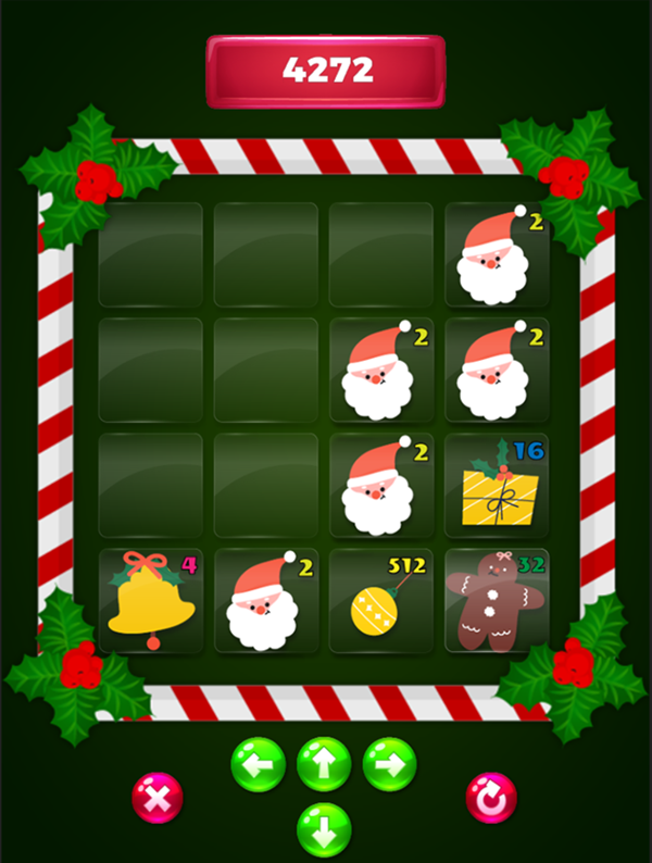 2048 X-Mas Game Creating Space Screenshot.