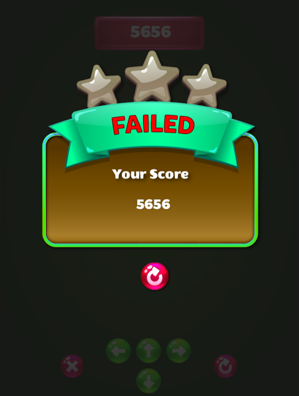 2048 X-Mas Game Over Screen Screenshot.