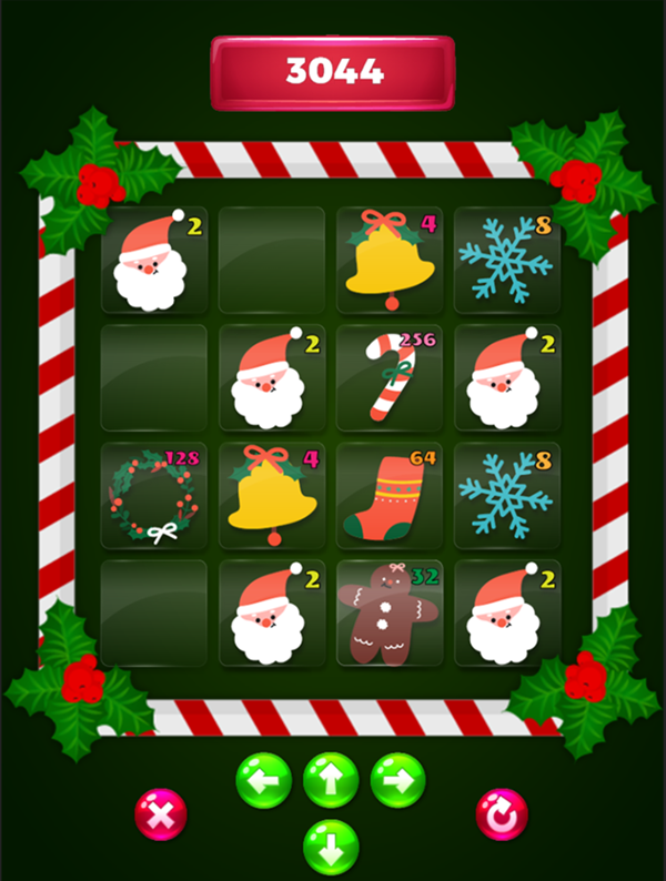 2048 X-Mas Gameplay Screenshot.