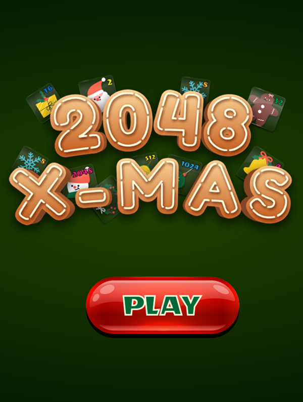 2048 X-Mas Game Welcome Screen Screenshot.