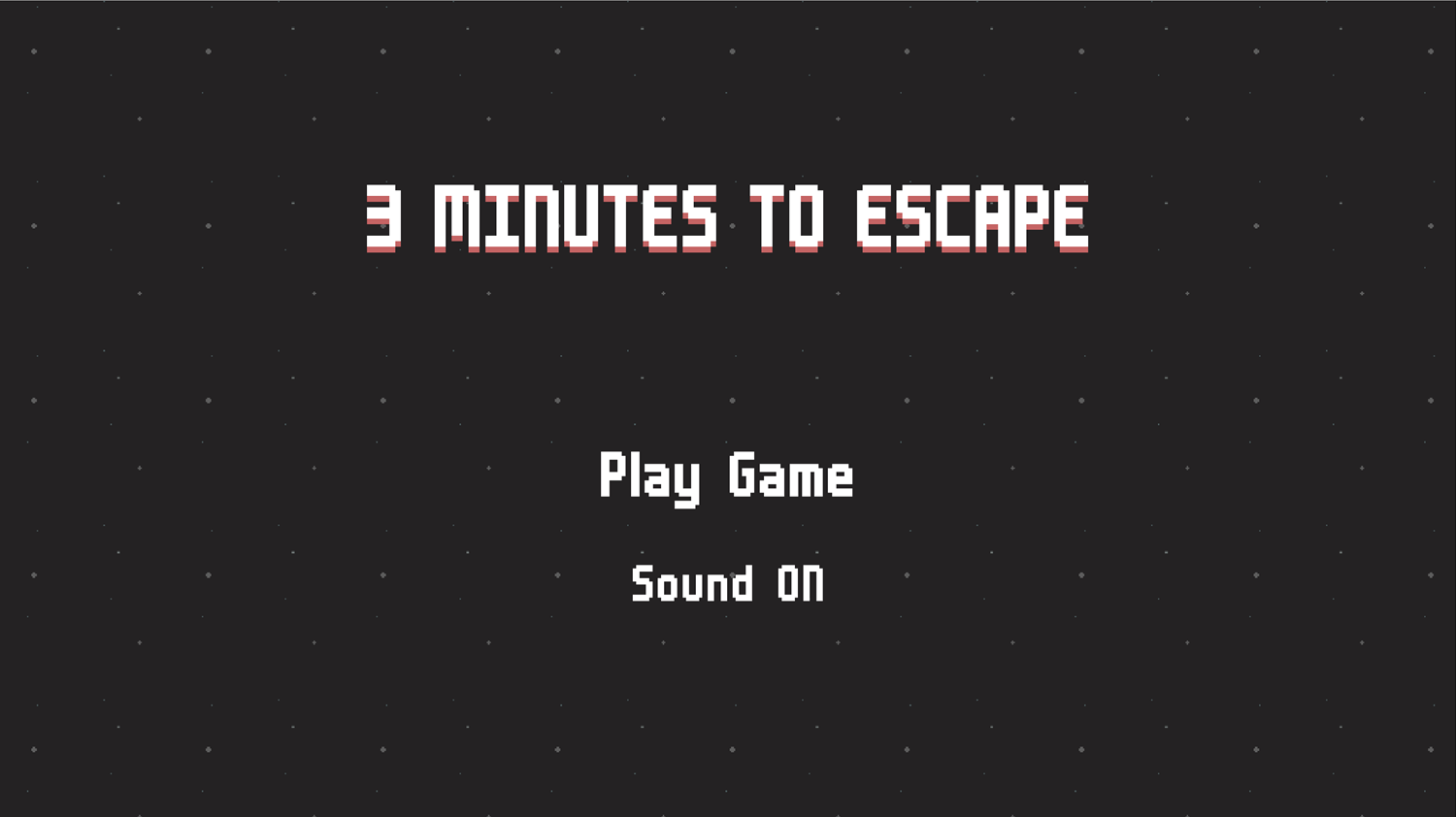 3 Minutes to Escape Game Welcome Screen Screenshot.