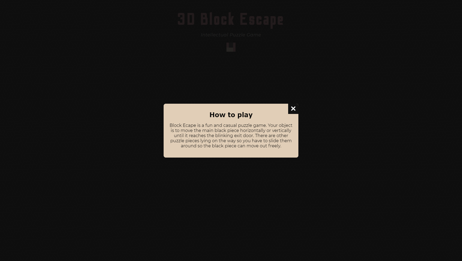 3D Block Escape Game How To Play Screenshot.