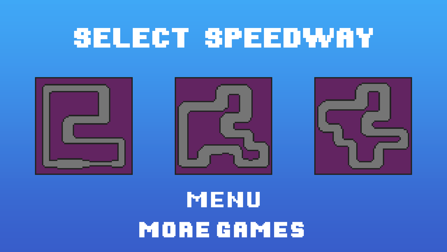 3D Car Race Game Select Speedway Screenshot.