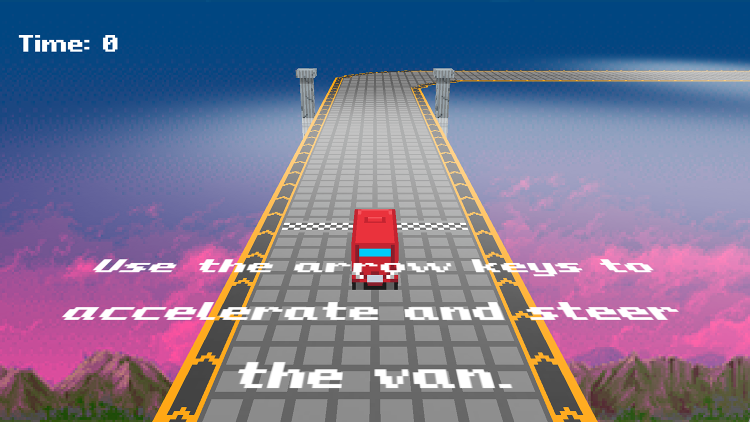 3D Car Race Game Track Start Screenshot.