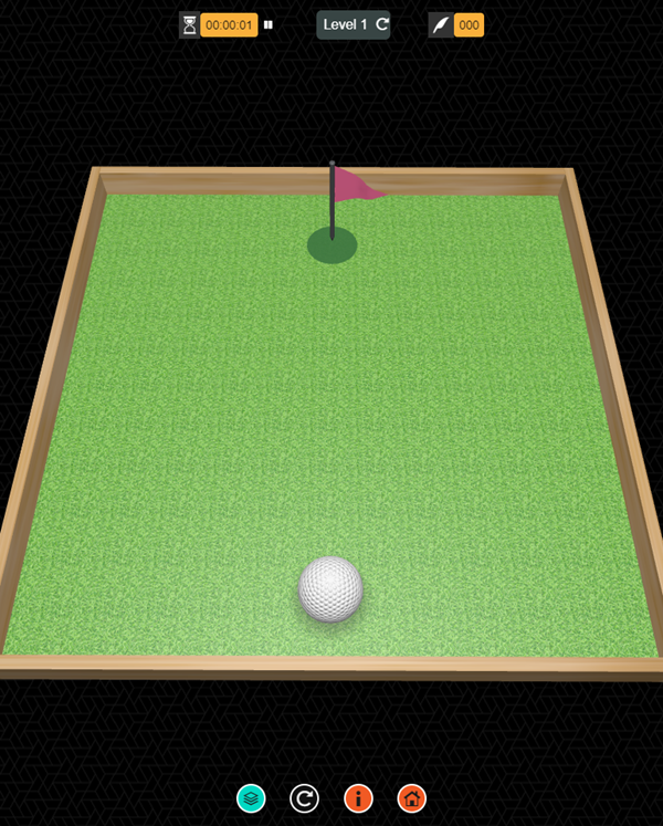 3D Mini Golf Game Start Screenshot.