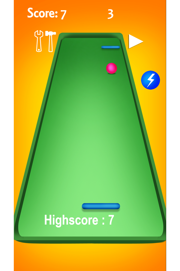 3D Pong Pinball Game Screen Screenshot.