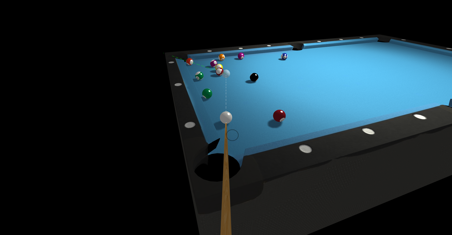 3D Pool Game Screenshot.