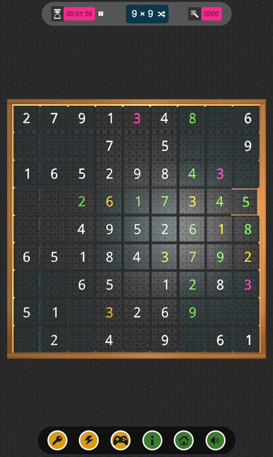3D Sudoku Game Complete Pattern Screenshot.