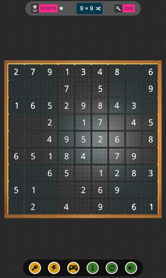 3D Sudoku Game Start Screenshot.