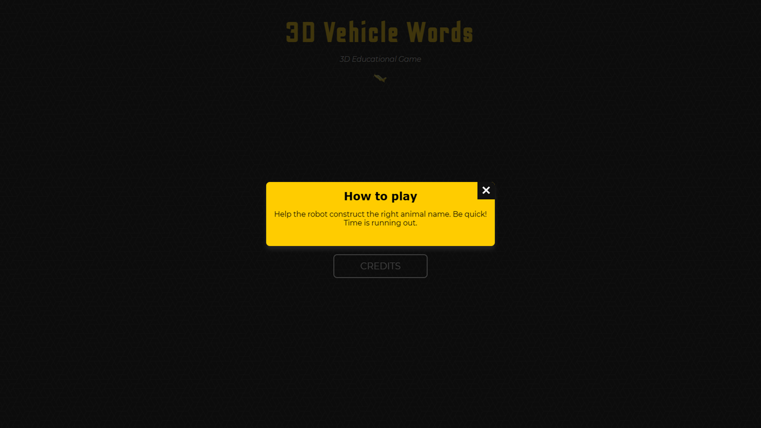 3D Vehicle Words Game How To Play Screenshot.