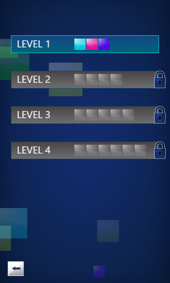 7x7 Ultimate Game Level Select Screenshot.