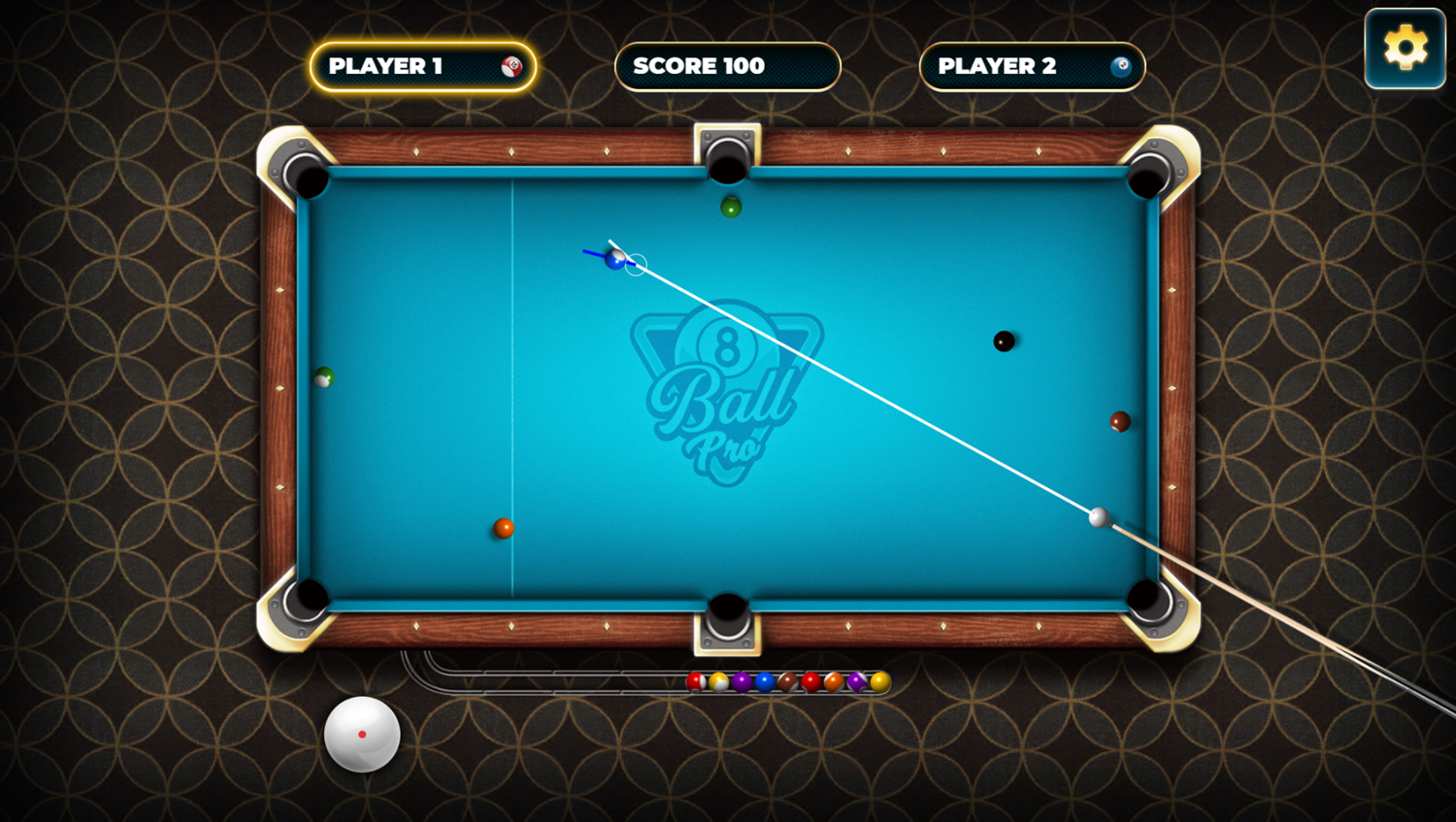 8 Ball Pro Game Play Screenshot.