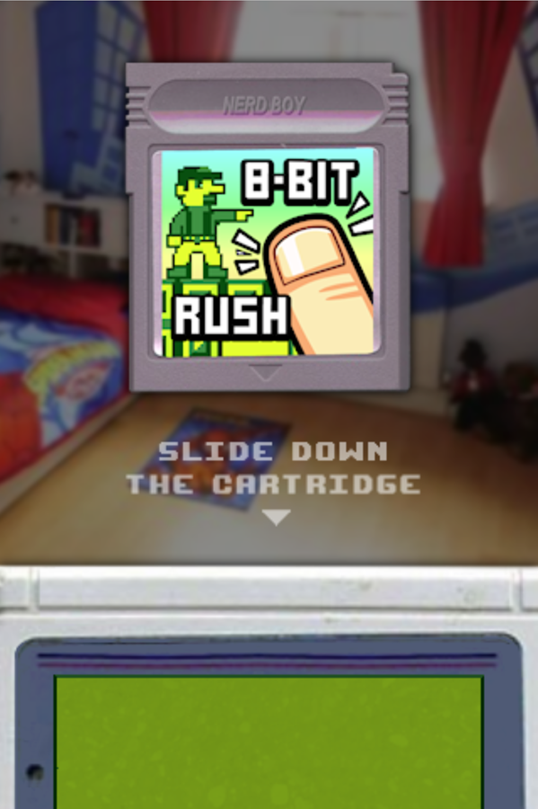 8-Bit Rush Game Welcome Screen Screenshot.