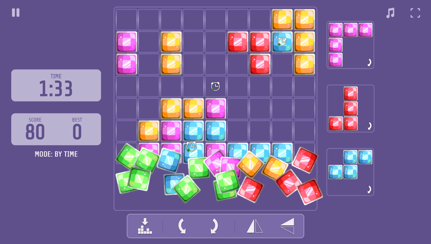 9x9 Rotate and Flip Game Combo Screenshot.