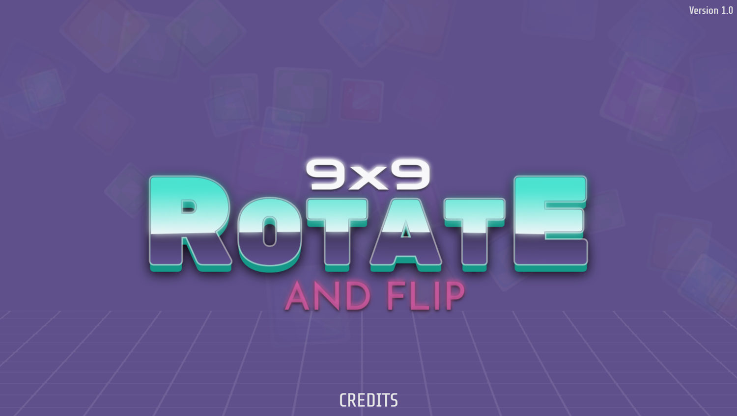 9x9 Rotate and Flip Game Welcome Screen Screenshot.