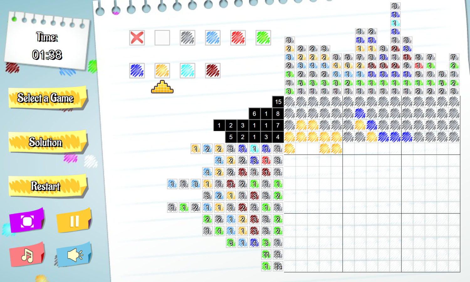 A Nonogram a Day Game Solving Puzzle Screenshot.
