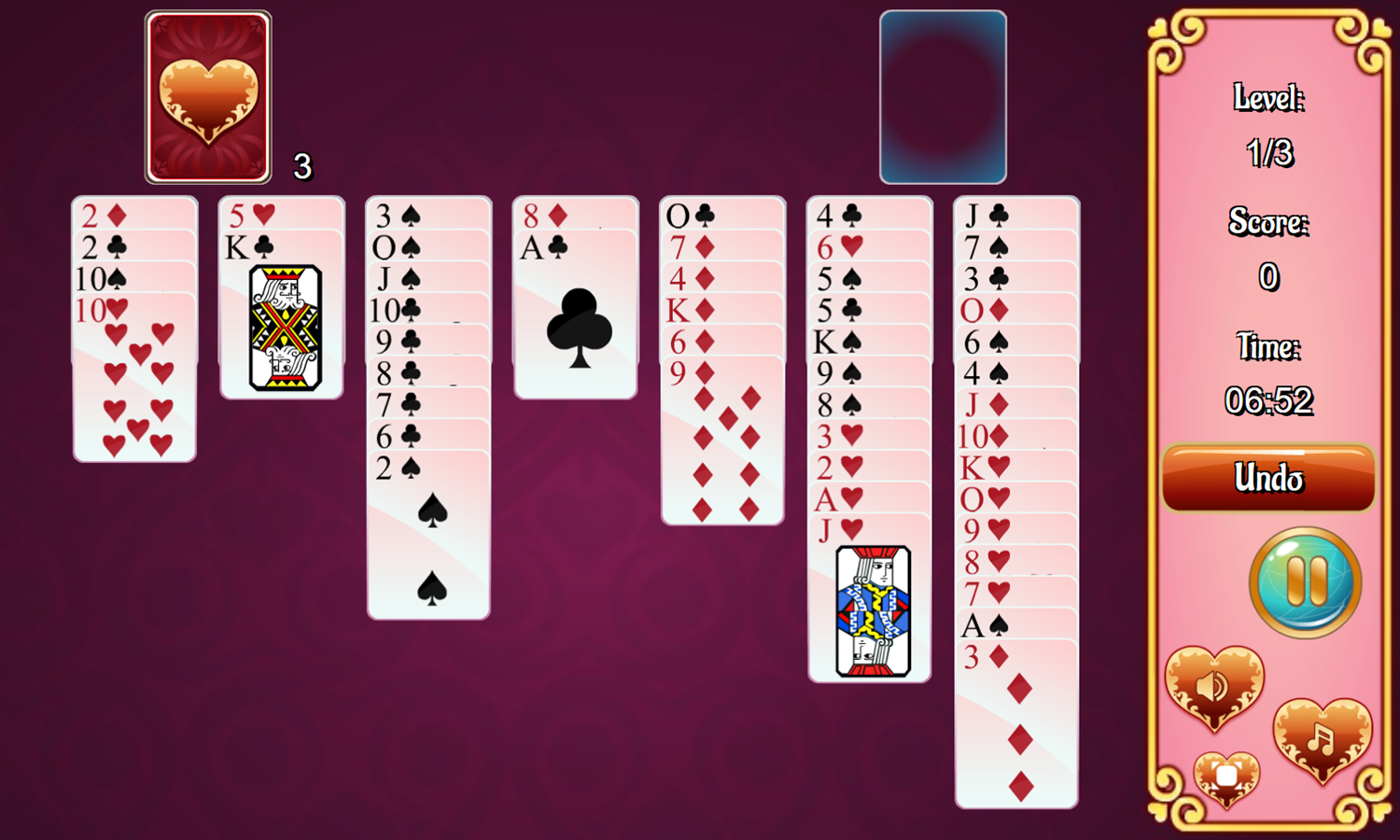 Ace of Hearts Game Play Screenshot.