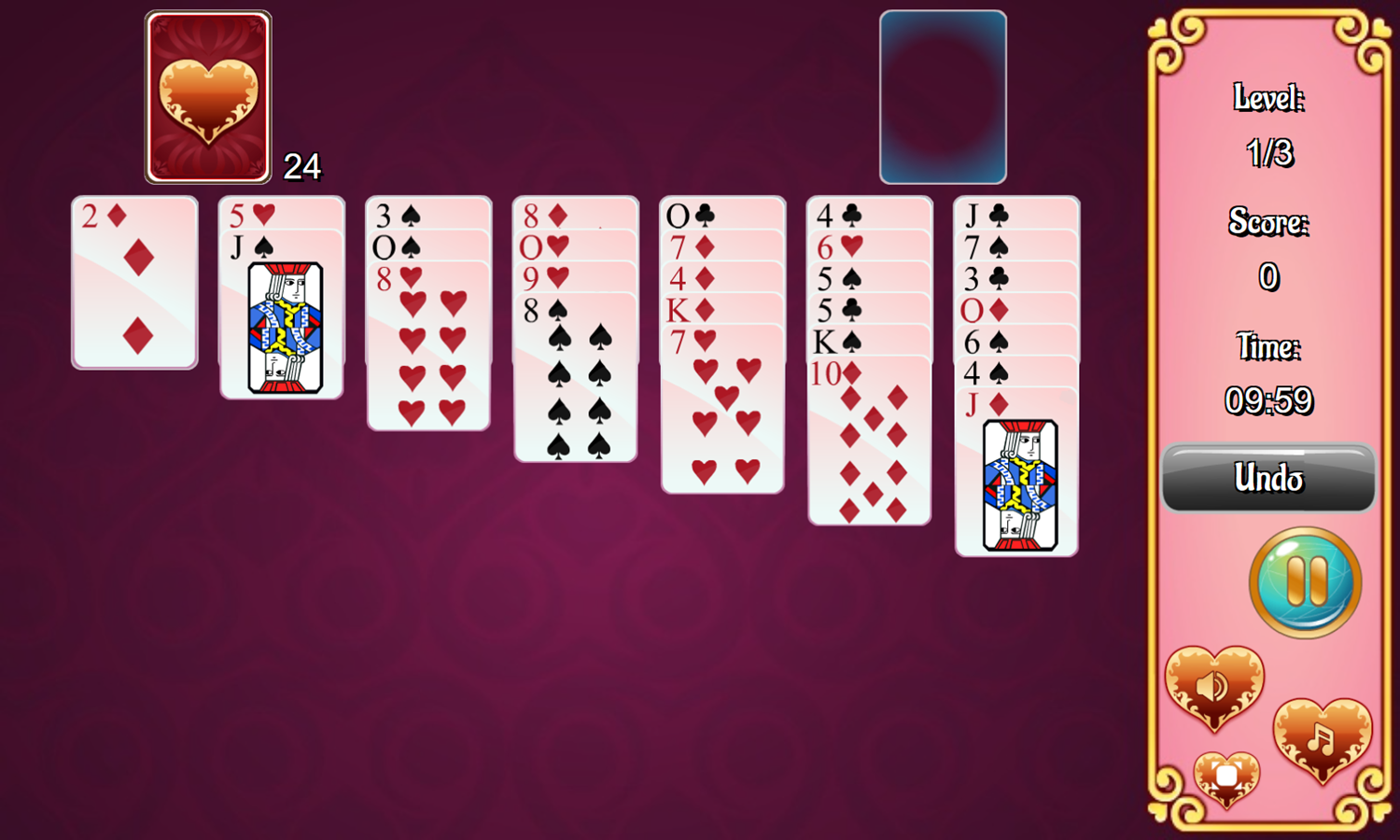 Ace of Hearts Game Start Screenshot.