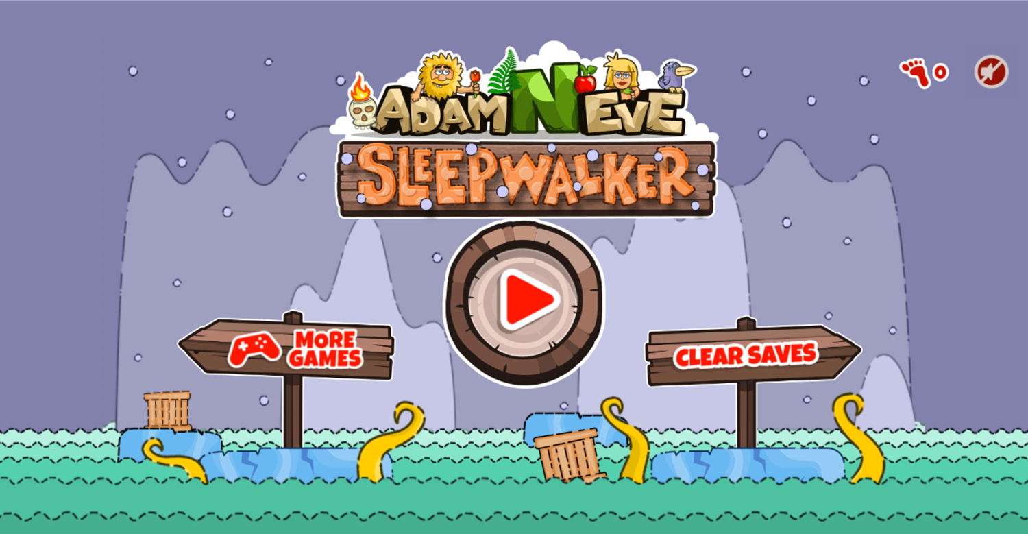 Adam and Eve Sleepwalker Welcome Screen Screenshot.