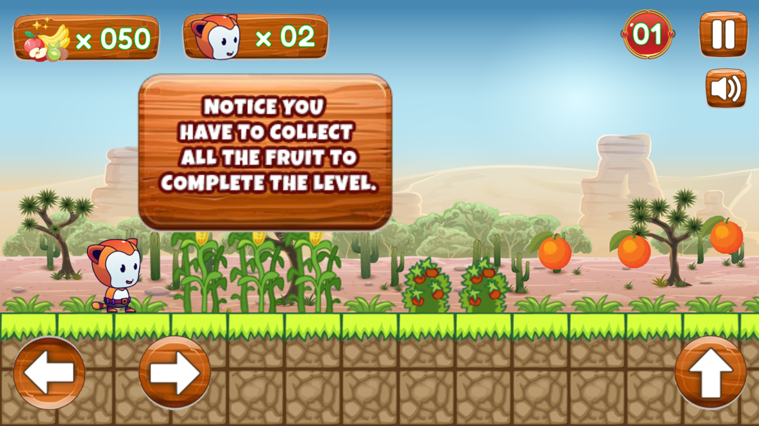 Adventure Squirrel Game Level Start Screenshot.