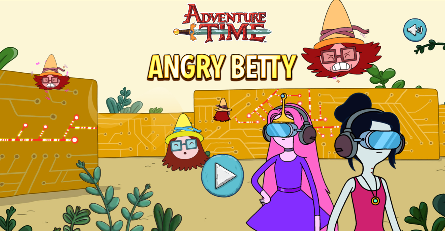 Adventure Time Angry Betty Welcome Screen Screenshot.