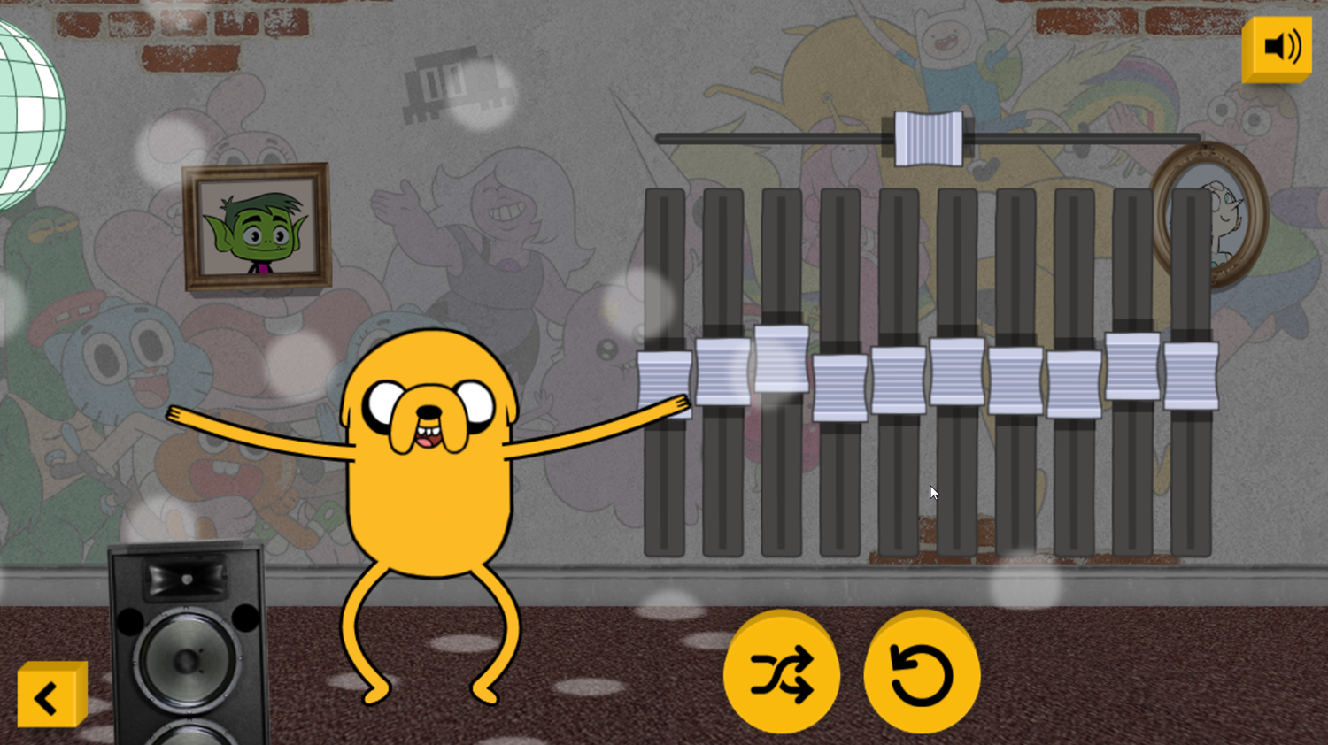 Adventure Time Animation Game Adjust Animation Screenshot.