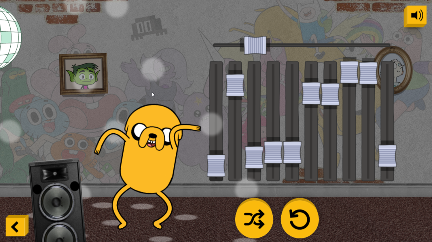 Adventure Time Animation Game Final Adjustment Screenshot.