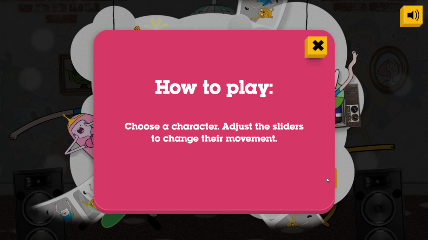 Adventure Time Animation Game How To Play Screenshot.