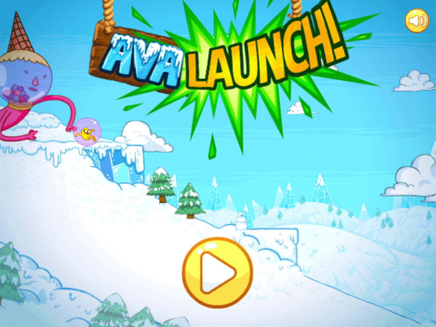 Adventure Time AvaLaunch Game Welcome Screen Screenshot.