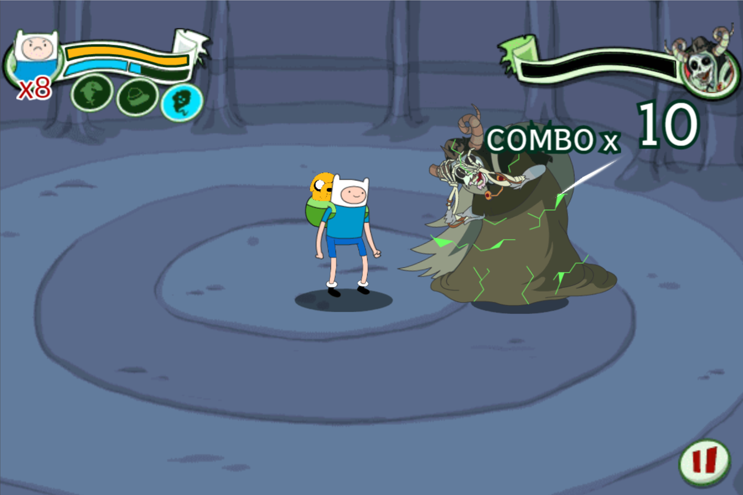 Adventure Time Break the Worm Welcome Screen Screenshot.